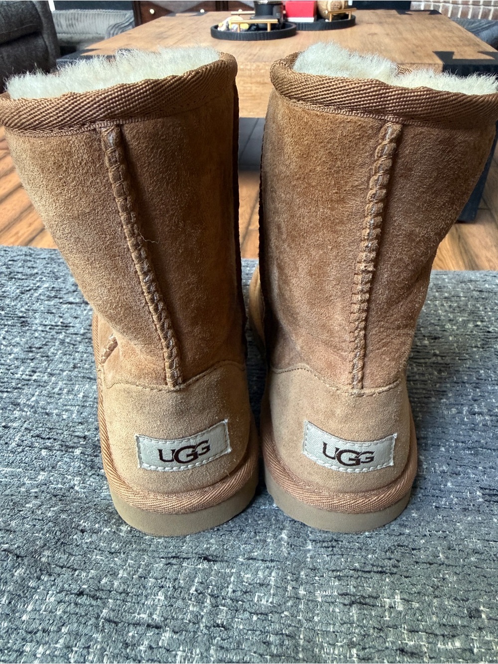 UGG Kids Chestnut Brown Shearling-Lined Boots